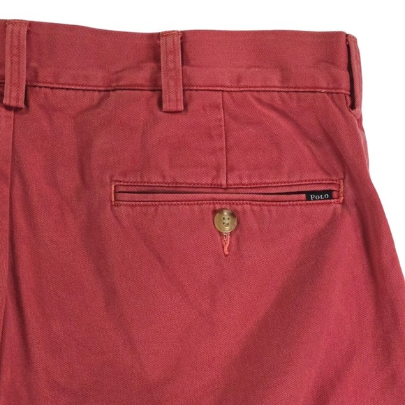 Polo Ralph Lauren Chino Pants Mens 34x32 Red Classic Fit Casual Preppy - Picture 2 of 10